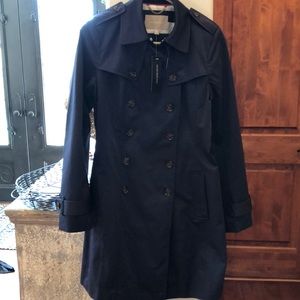 NEw with Tags Navy Blue Trench Coat